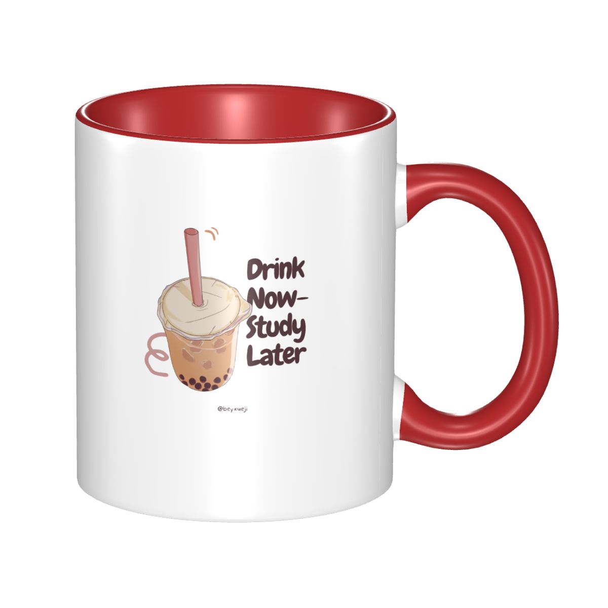 Drink Now Study Later Slogan Mug