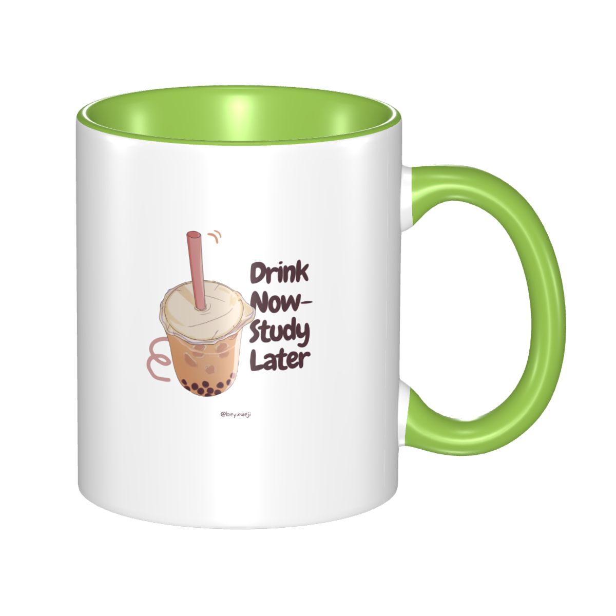Drink Now Study Later Slogan Mug
