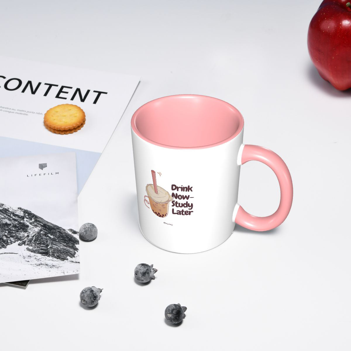 Drink Now Study Later Slogan Mug