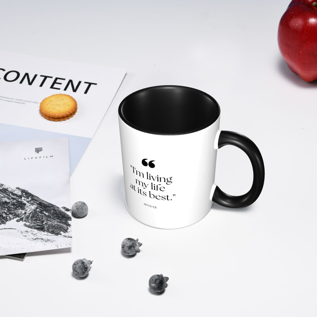 "I'm Living My Life at its Best" Slogan Mug