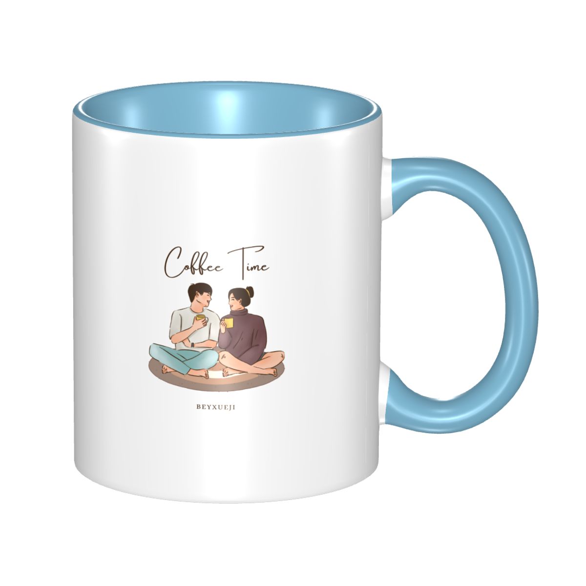 Coffee Time, Couple Pattern Mug