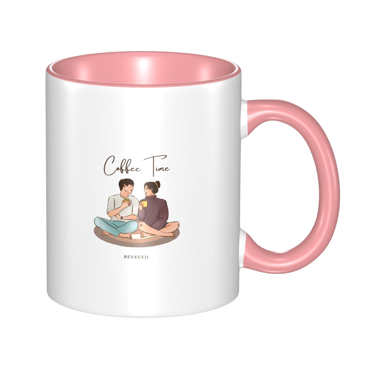Coffee Time, Couple Pattern Mug