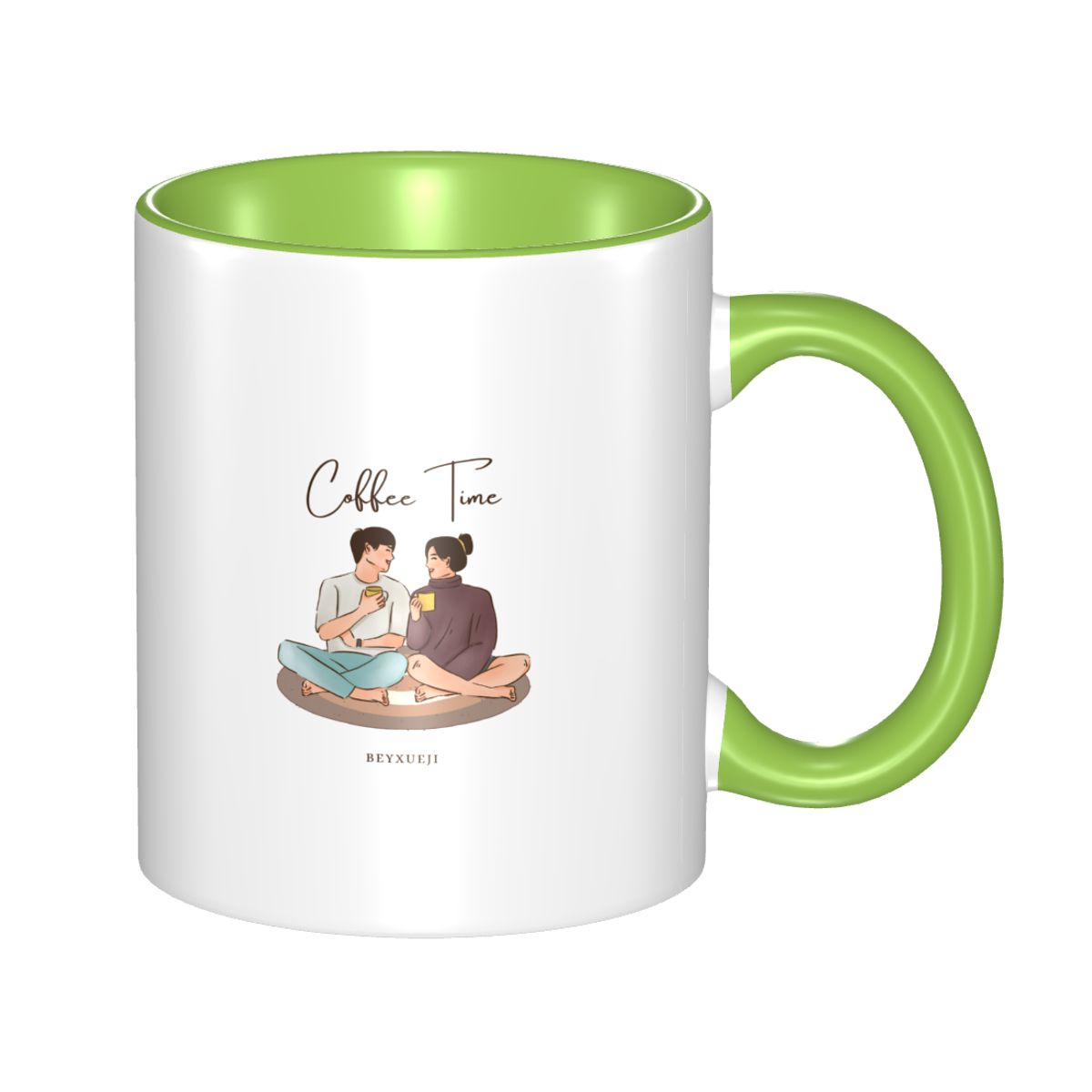Coffee Time, Couple Pattern Mug