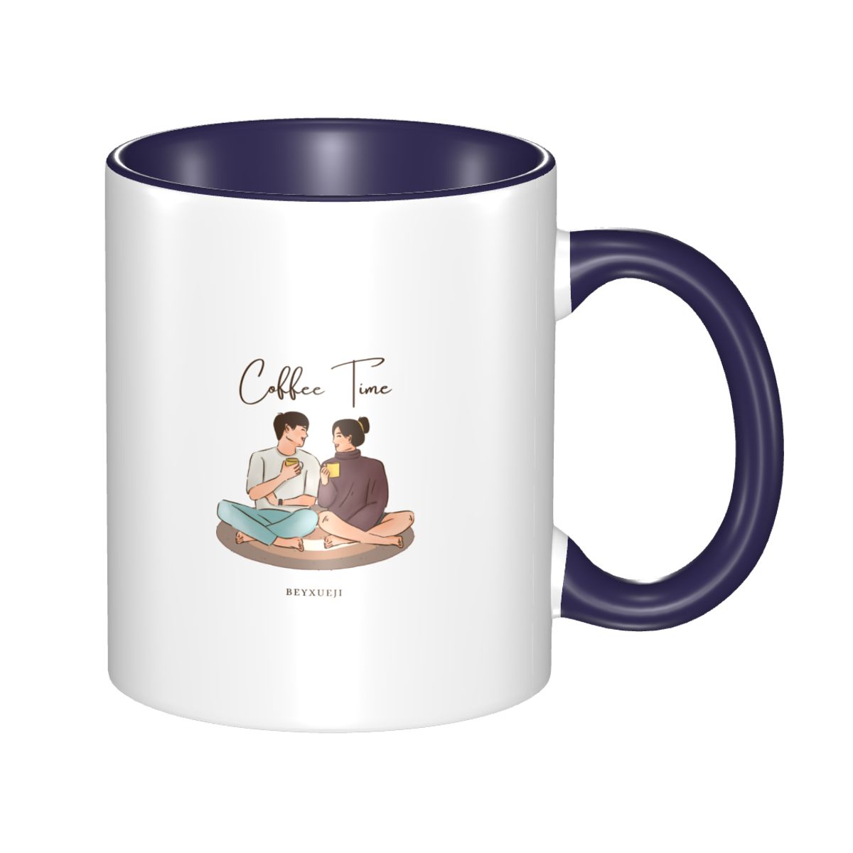 Coffee Time, Couple Pattern Mug