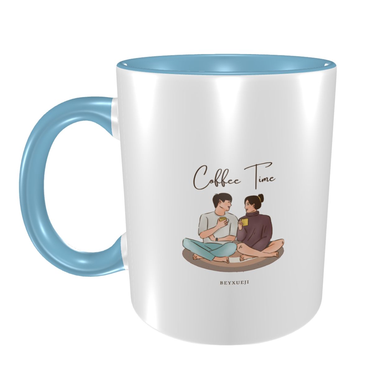 Coffee Time, Couple Pattern Mug