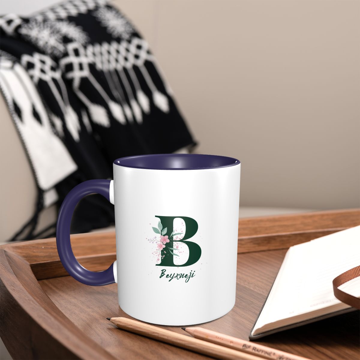 English Letter B Pattern Printing Mug