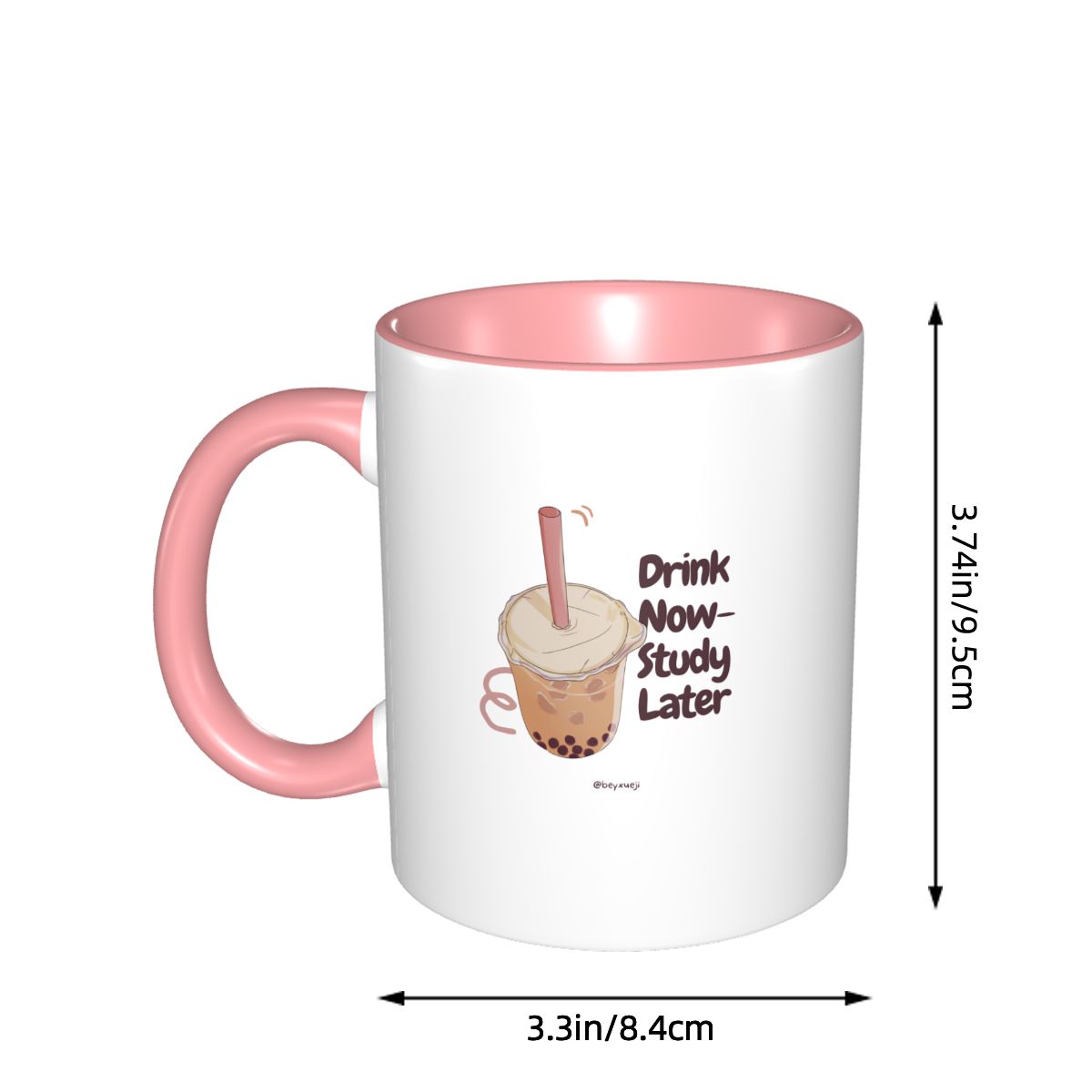 Drink Now Study Later Slogan Mug